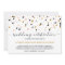 Pink & Gold Confetti Dots Wedding Invitation