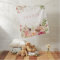 Pink Gold Confetti Watercolor Floral Baby Girl