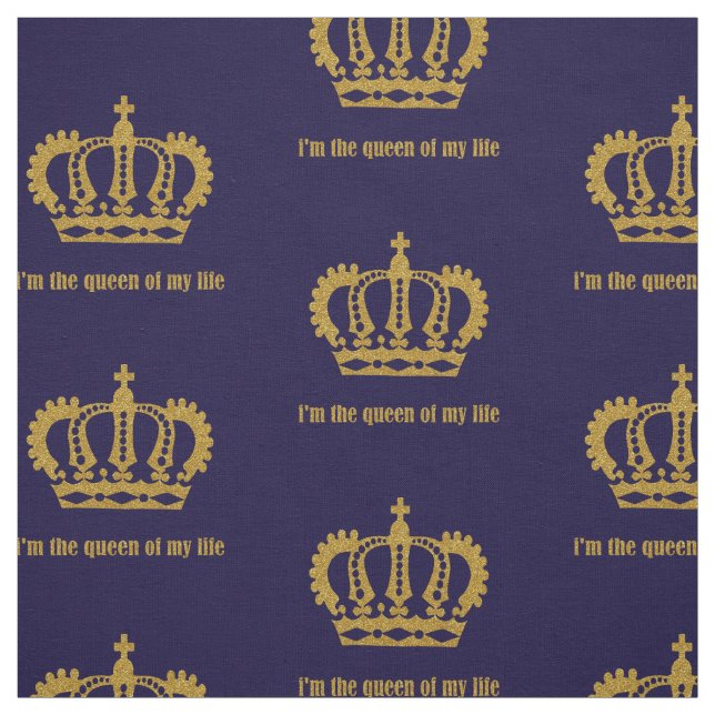Pink gold. Crown. Queen. Fabric (Swatch)