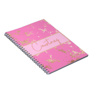 Pink & Gold Custom  Notebook