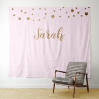 Pink Gold Elegant Simple Script Cake Table Name