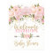 Pink & Gold Floral Baby Shower Welcome Sign Decor