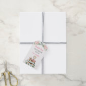 Pink Gold Floral Travel Bridal Shower Thank You Gift Tags (With Twine)