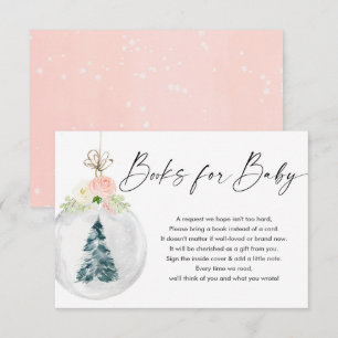 Pink gold girl Christmas tree books for baby Enclo Enclosure Card