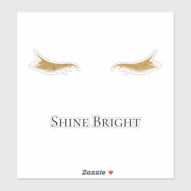 Pink Gold Glam Glitter Eyelashes (Sheet)