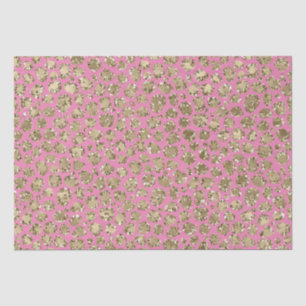 Pink Gold Glam Glitter Leopard Tissue Paper