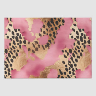 Pink Gold Glam Leopard Tissue Paper