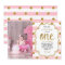 Pink, Gold Glitter First Birthday Photo Invitation
