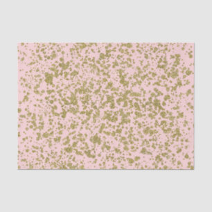Pink & Gold Glitter Girly Glam Modern Splatter Tissue Paper