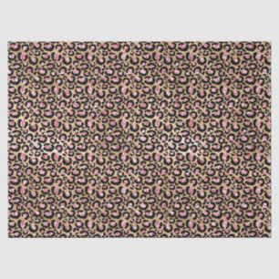 Pink Gold Glitter Leopard Animal Print  Tissue Paper