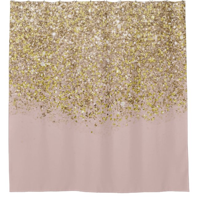 Pink & Gold Glitter Modern Trendy Glam Chic Trendy (Front)