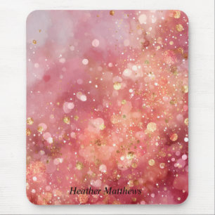 Pink & Gold Glitter  Mouse Pad