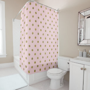 Pink & Gold Glitter Sparkle Polka Dots Minimal