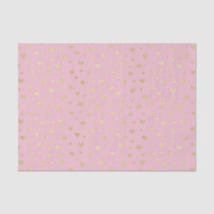 Pink Gold Hearts (Design 70 Pink Series) Tissue Paper