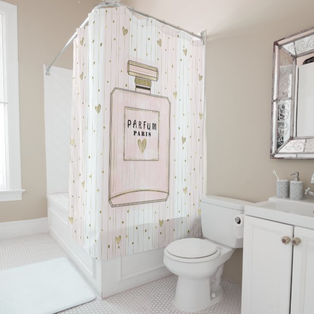 Pink & Gold Hearts Paris Parfum Chic Fashion (In Situ)