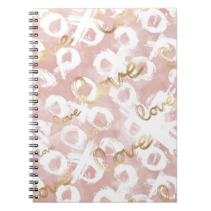 Pink Gold Love XO Notebook