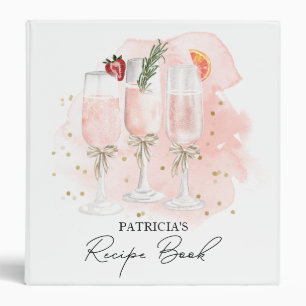 Pink Gold Mimosas Bridal Shower Recipe Binder