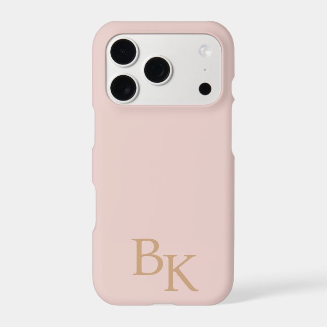 Pink Gold Minimal Personalized Initial Monogram (Back)