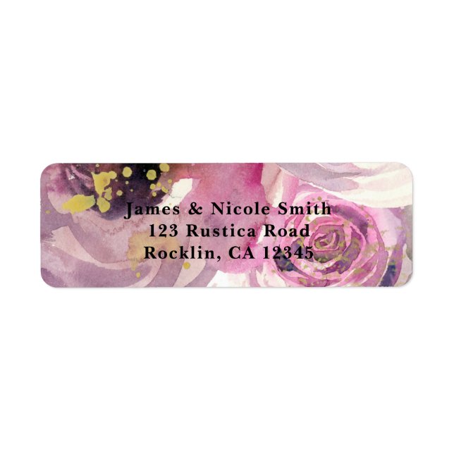 Pink & Gold Modern Floral Wedding Birthday Party (Front)