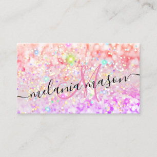Pink Gold Modern Watercolor Alcohol Ink Glitter Bu Business Card