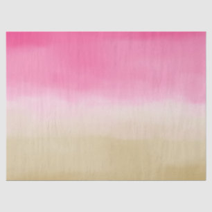 Pink Gold Ombre Watercolor Birthday Tissue Paper