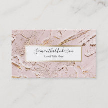 Pink gold paint marble fleck calligraphy name