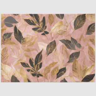 Pink Gold Popular Boho Leaves Collection Tissue Paper