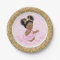 Pink Gold Princess Baby Shower Paper Plates