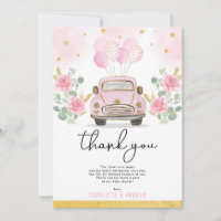 Pink Gold Quarantine Drive By Baby Shower Parade