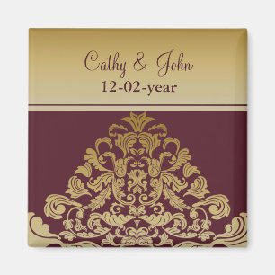 pink gold Save the date magnet