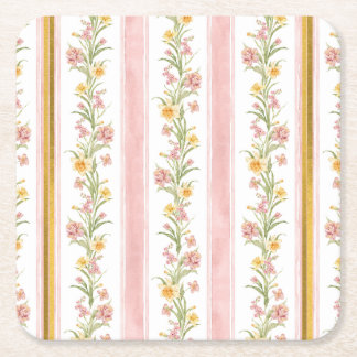 Pink Gold Square Coaster 