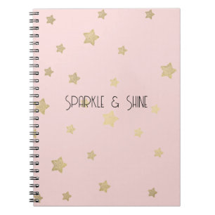 Pink Gold Stars Notebook