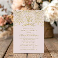 Pink Gold Vintage Glamour Wedding Bridal Shower