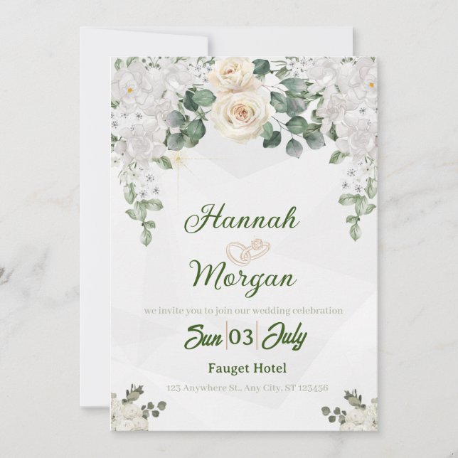 Pink Gold Watercolor Floral Bridal Shower Brunch  Invitation (Front)