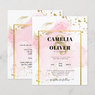 PINK GOLD WEDDING Alcohol Ink Abstract