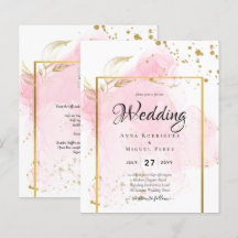 PINK GOLD WEDDING Alcohol Ink Abstract