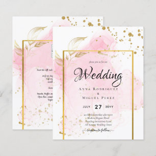 PINK GOLD WEDDING Alcohol Ink Abstract