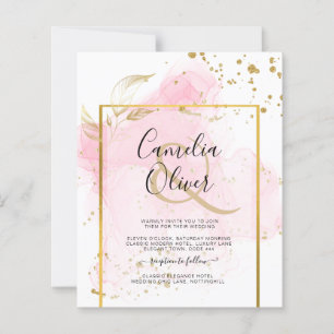 PINK GOLD WEDDING Alcohol Ink Abstract