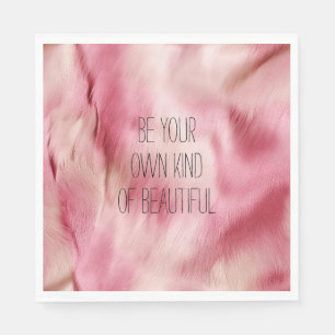 Pink Gold White Animal Napkin