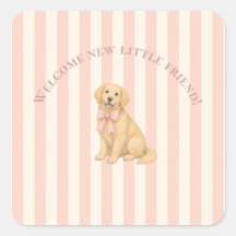 Pink Golden Retriever Baby Shower