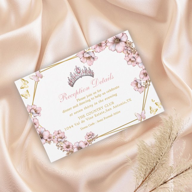 Pink Golden Tiara Butterfly Enclosure Card (Creator Uploaded)