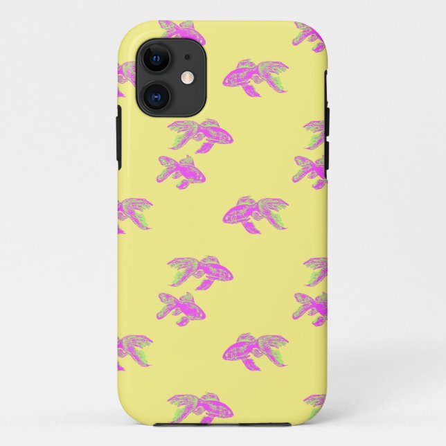 pink goldfish pattern Case-Mate iPhone case (Back)