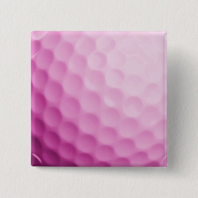 Pink Golf Ball Background Customized Template 2 Inch Square Button (Front)