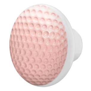 Pink Golf Ball Sport Ceramic Knob