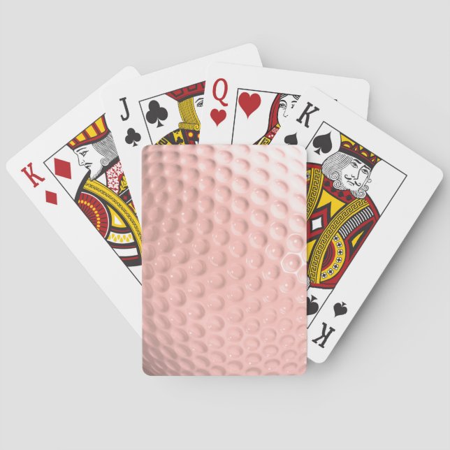 Pink Golf Ball Sport Playing Cards (Back)