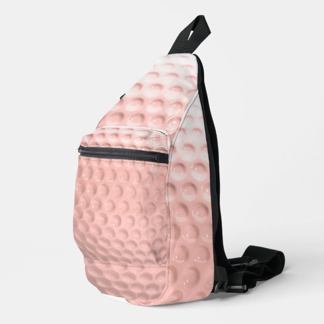 Pink Golf Ball Sport Sling Bag (Right Corner)