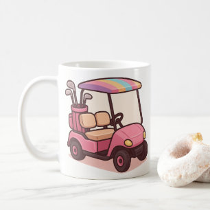 Pink Golf Cart Coffee Mug