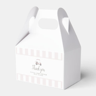 Pink golf cart favour box