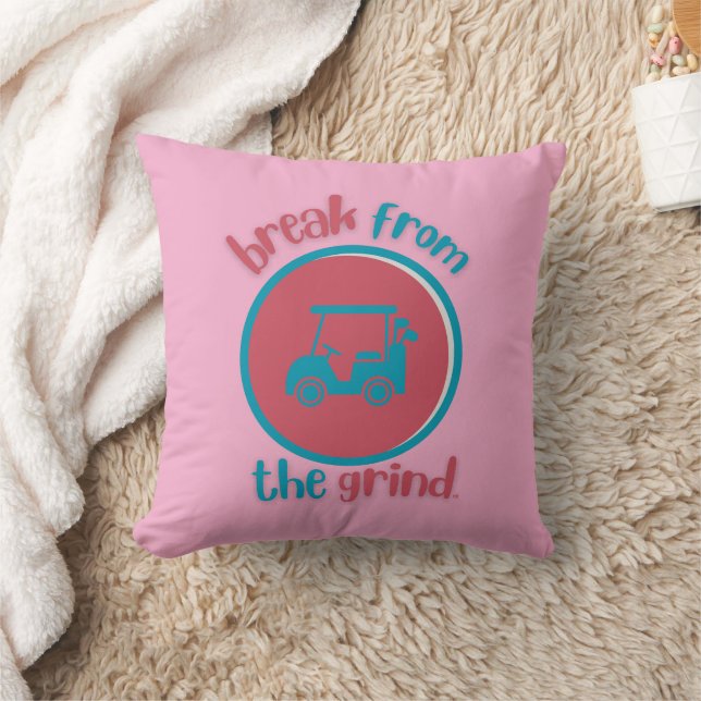 Pink Golf Cart Pillow (Blanket)