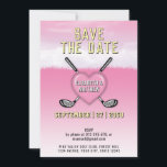 Pink Golf Wedding Invitation Design<br><div class="desc">Minimalist Custom Elegant Golfer Wedding Design by Edward Eksi. Easy modification of TEXTS for your needs.</div>